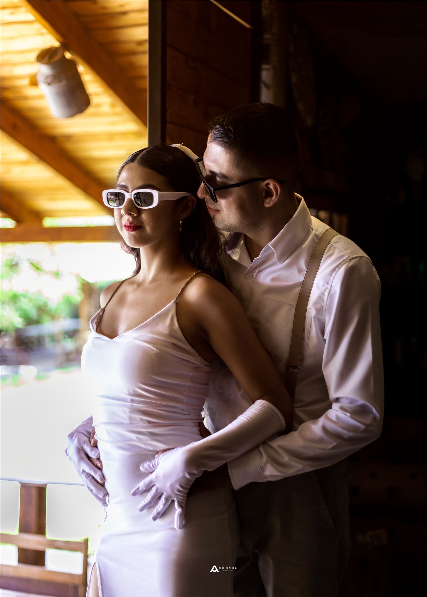 Retrato calido de la pareja